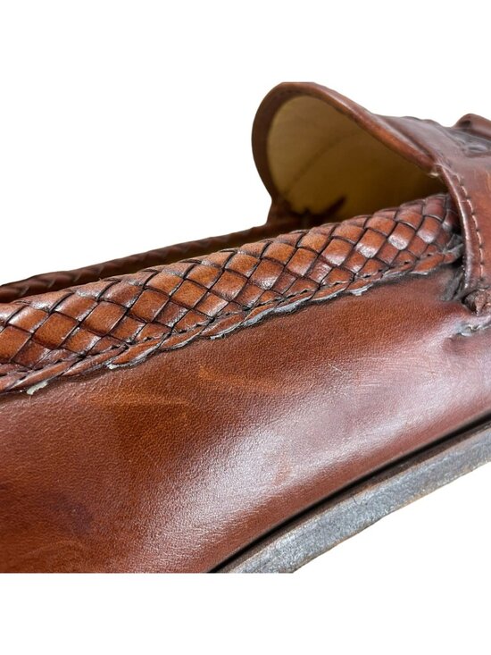 Allen Edmonds Maxfield Tassel Braided Loafers Size 13B Brown Leather 47716 main image 13
